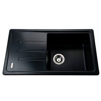 Гранітна мийка Globus Lux LUGANO чорний 780х435мм-А0002 21512 фото