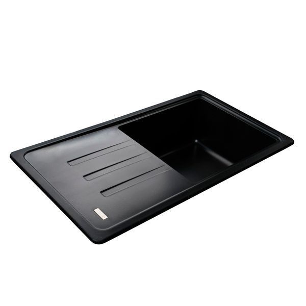 Гранітна мийка Globus Lux LUGANO чорний 780х435мм-А0002 21512 фото