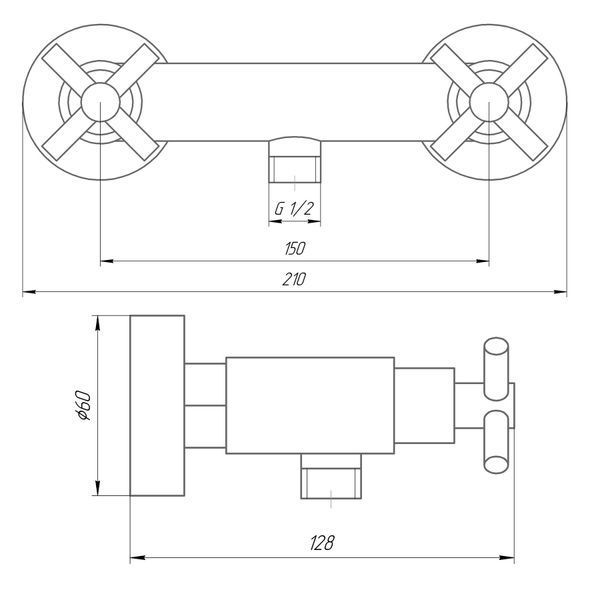 Змішувач для душу Globus Lux DUKAT SD4-105 22968 фото