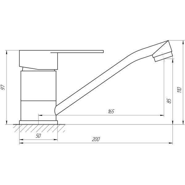 Змішувач для умивальника Globus Lux MAIN SM-203M 22002 фото