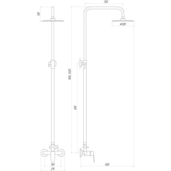 Душова система TOPAZ ZARA TZ 13702-H37 14771 фото