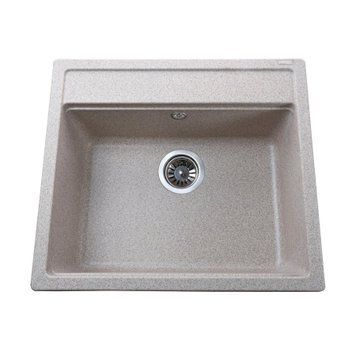 Гранітна мийка Globus Lux VOLTA мигдаль 570х510мм-А0008 22408 фото