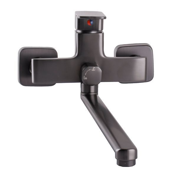 Змішувач для ванної Globus Lux Milano GLM-0208N-11-Graphite- EURO латунь L350мм.Графіт Блиск. 23323 фото