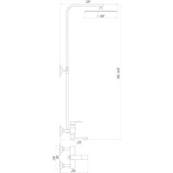 Душова система Globus Lux MILANO GLM-0007 16699 фото