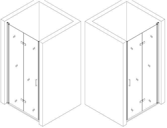 Душові двері POPRAD 80TB BRAVO (1уп.) 31212 фото