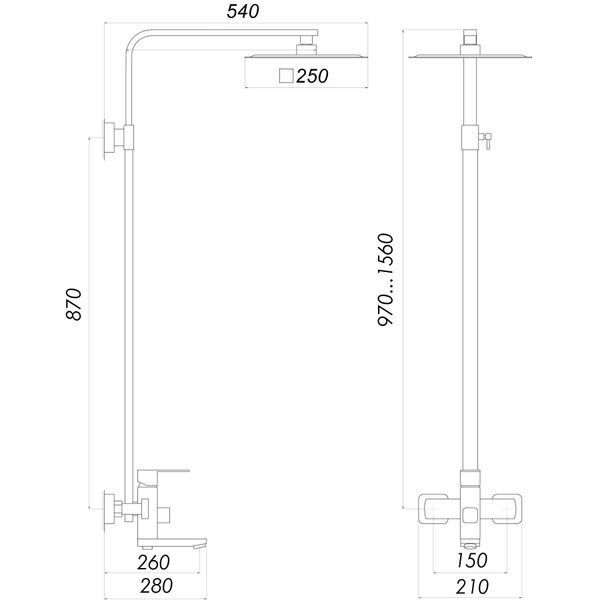 Душова система Globus Lux SICILIA PLUS-SBQ-SH-02-304 24951 фото