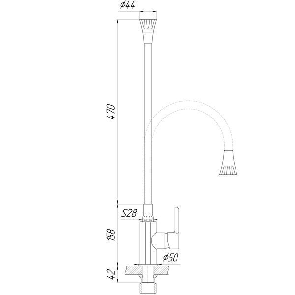 Змішувач для кухні Domino PRESTIGE DPS-203SA-B01 21862 фото